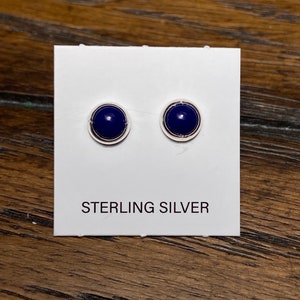 5mm Blue Lapis Stud Earring/Tiny Post Earring/Small Earring/Sterling Silver Lapis Post Earring/Helix/Tragus/Cartilage/Handmade/For Her