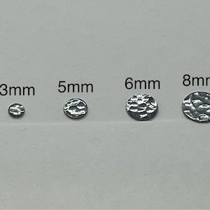 Oxidized Black Silver Hammered Dainty Dot Stud Earrings/Small Sterling Minimalist Posts/Round Geometric Earrings/Tiny Studs/Petite Posts