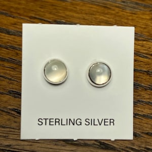 5mm Moonstone Stud Earring/Tiny Post Earring/Small Earring/Sterling Silver Moonstone Post Earring/Helix/Tragus/Cartilage/Handmade/For Her