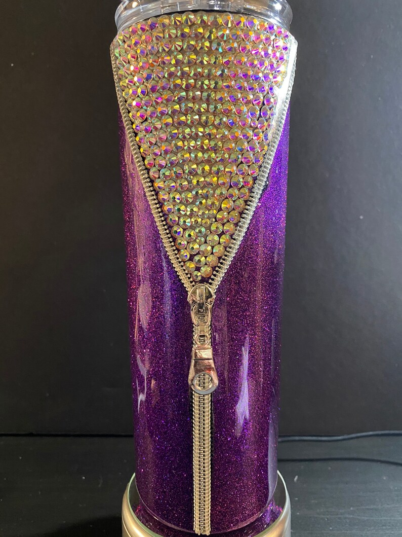 20 oz Skinny Zipper Tumbler Etsy