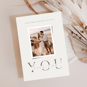 Photography Gift Certificate template ,Photographer Gift Card Canva Template, Photography Gift Voucher, Boho Editable gift card