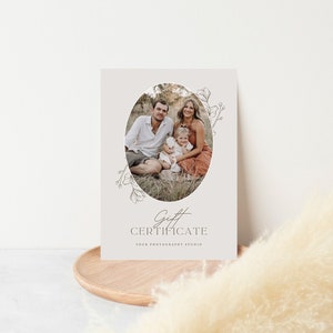 Modèle CANVA de chèque-cadeau photographie, carte-cadeau pour photographe, carte-cadeau pour photographe, bon pour photographie, conseil marketing