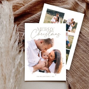 Christmas Card Template, Holiday Card, Christmas photo card, Family Card, Printable Xmas Card, Photography Card, PHOTOSHOP template