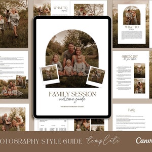 Canva Style Guide Template Style Guide for Photographers Family Style