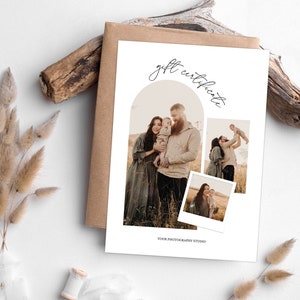 Modèle de certificat-cadeau de photographe, modèle Canva et Photoshop, carte-cadeau de photographie, carte-cadeau pour photographe, bon de photographie