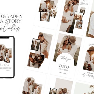 Photography Instagram Template | Photographer Instagram story template  | Social Media CANVA Template | Wedding Photography | Marketing