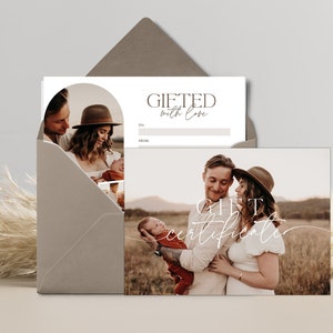 Gift Certificate Template, Editable Photography Gift Certificate, CANVA TEMPLATE, Photographer Gift Voucher, Photography Gift Card