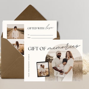 Gift Certificate Template, Editable Photography Gift Certificate, CANVA TEMPLATE, Photographer Gift Voucher, Photography Gift Card