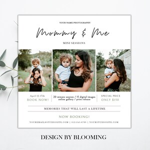 Moeders Dag Mini Sessie Template, Mom and Me Mini sessies Template, Mama en Me Minis Template, Mothers Day Template | Altijd samen