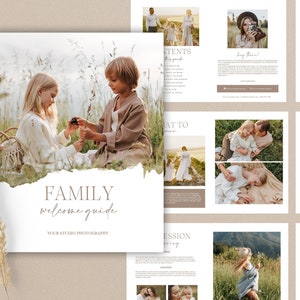 Family welcome guide, Style guide for photographers, Client Style Guide, Photography Style Guide Template, Pricing Guide, Marketing Brochure