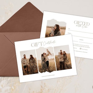 Plantilla de certificado de regalo para fotógrafo, tarjeta de regalo de fotografía, tarjeta de regalo para fotógrafo, vale de fotografía, plantilla editable CANVA