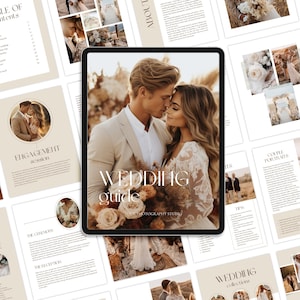 Wedding Photography Guide Template, Wedding Welcome Guide with content, Photography Pricing Guide, Pre Written Client Guide, CANVA TEMPLATE
