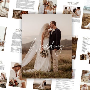 Wedding Photography Client Guide | Editable CANVA TEMPLATE for Photographers Wedding, Welcome guide pre written content | Marketing Brochure