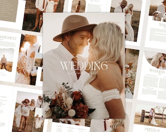 Canva Wedding Photography Welcome Guide: Boho Magazine Template