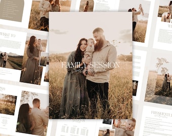 Family Photography Style Guide, Canva Template (Editable)