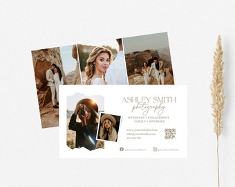 Boho Photography Business Card Template, Marketing Brochure (Canva Template)