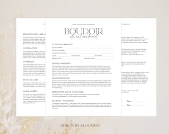 Boudoir Photography forms, Contract Template, Form For Photographers, Boudoir Agreement, Photographer Marketing Form, Photoshop template
