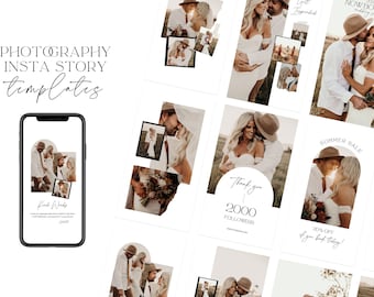 Photography Instagram Template | Photographer Instagram story template  | Social Media CANVA Template | Wedding Photography | Marketing