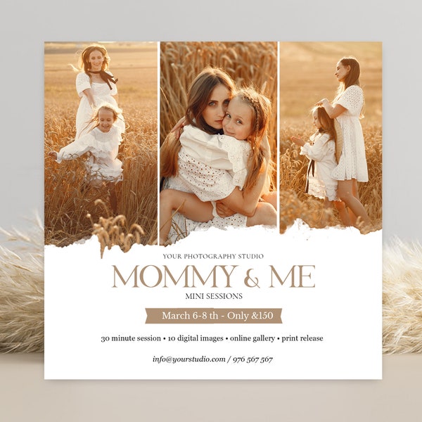 Mothers Day Mini Session Template, Mom and Me Mini sessions Template, Mommy and Me Minis Template, Mothers Day Template, Photoshop template