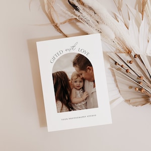 Photographer Gift Certificate Template, Photography Gift card, CANVA & PHOTOSHOP TEMPLATE, Editable Gift Voucher, Gift card for Photographer