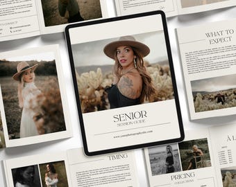Senior Photography Guide, CANVA Template (Digital Download)