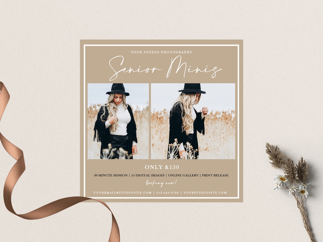 Senior Mini Sessions Template | Graduation Mini Session | Marketing ...