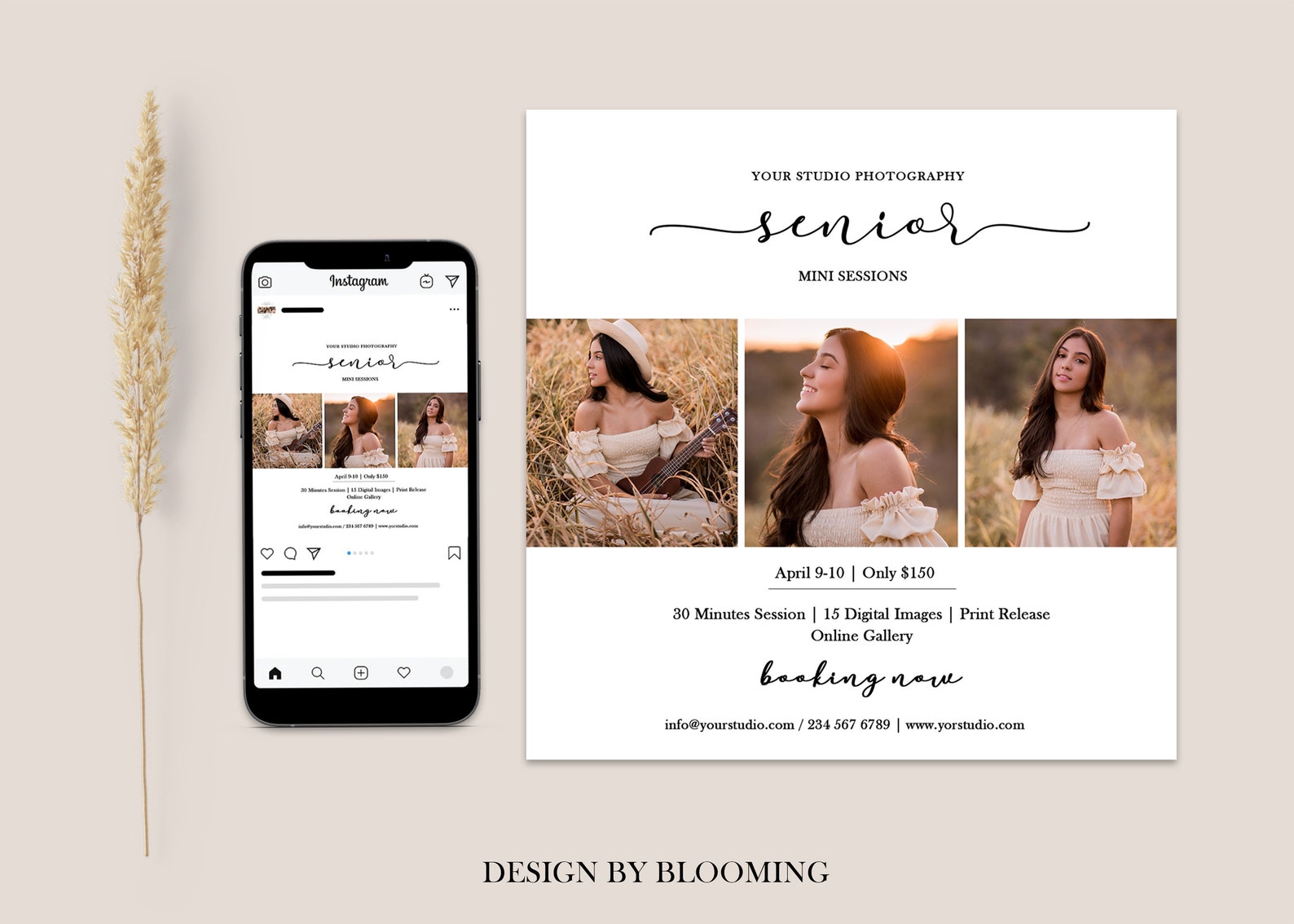 Senior Mini Session Template Senior Template Photography | Etsy