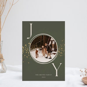 Photo Christmas Card Template, Personalized Holiday Card, Digital Download, Customizable Printable Design, Printable Festive Design, CANVA