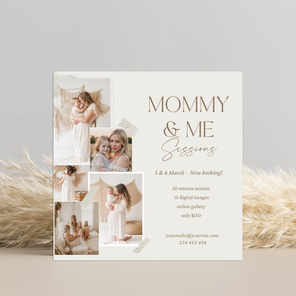 Mothers Day Mini Session Template, Mom and Me Mini sessions Template, Mommy and Me Minis Template, Mothers Day Template , CANVA template