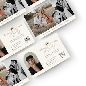 Fotografie Visitenkarte Vorlage, Fotograf Visitenkarte, Canva Template, QR-Code Visitenkarte, Marketing Brochure