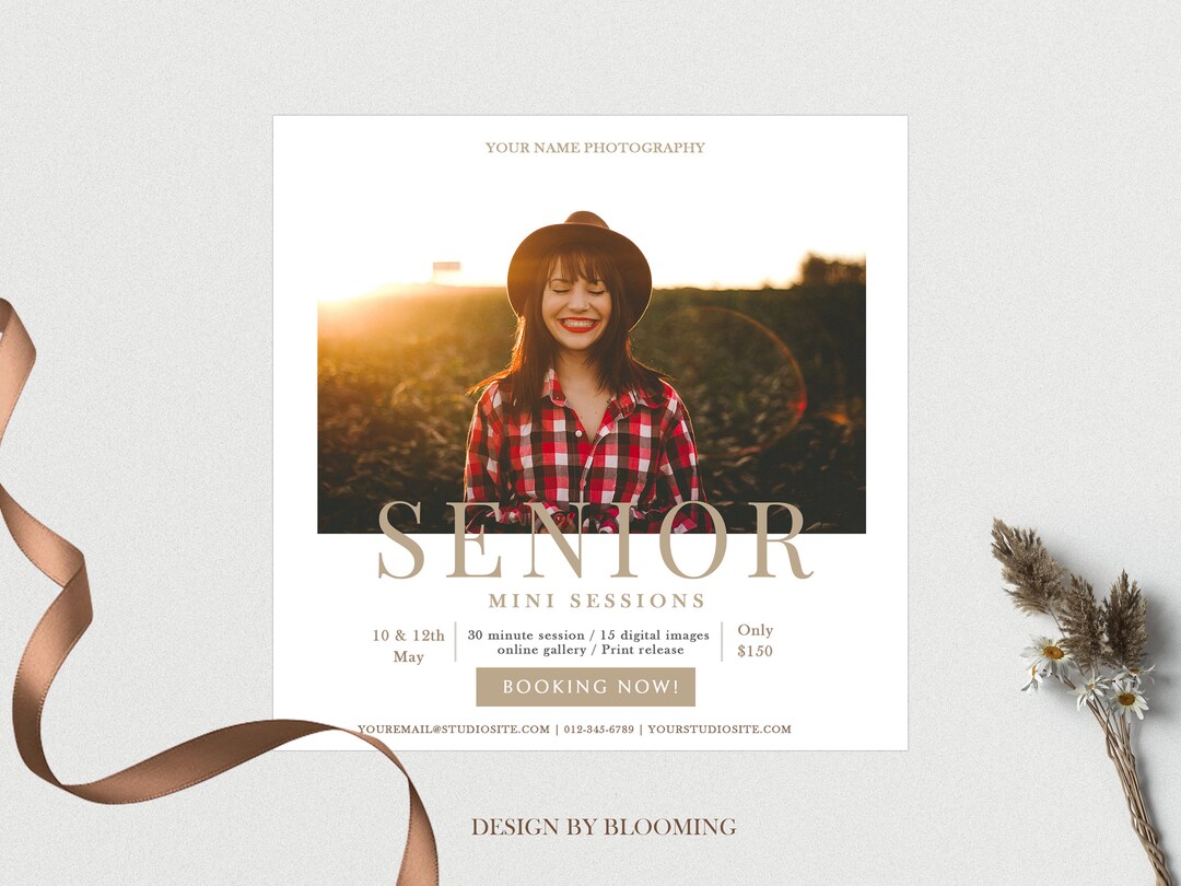 Senior Mini Session Template | Senior Template | Photography Template ...
