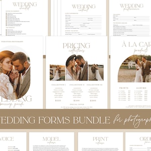 Wedding Photography Business Forms Bundle, Photography Business Form Set, Wedding Photography Contract, PHOTOSHOP TEMPLATE, instant download