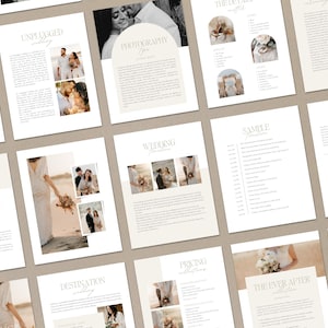 Wedding Photography Welcome Guide, Wedding Pricing Guide Template, Photographer Client guide, Engagement Session Guide, CANVA TEMPLATE