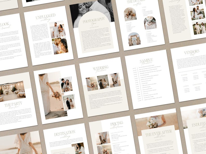 Wedding Photography Welcome Guide, Wedding Pricing Guide Template, Photographer Client guide, Engagement Session Guide, CANVA TEMPLATE