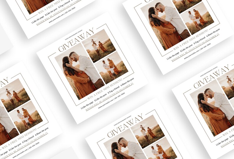Photography Giveaway Template CANVA Contest Template Social Etsy