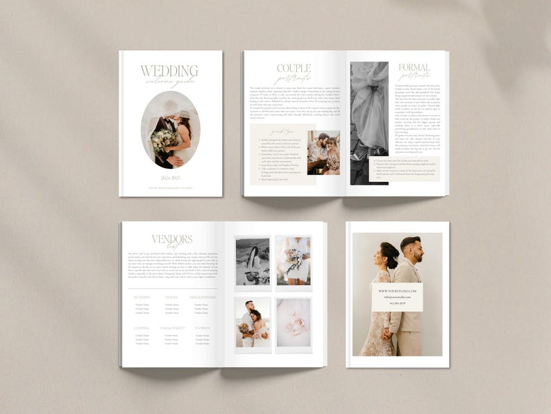 Wedding Photography Welcome Guide, Wedding Pricing Guide Template, Photographer Client guide, Engagement Session Guide, CANVA TEMPLATE