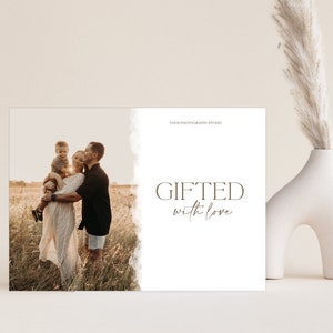 Gift Certificate Template, Editable Photography Gift Certificate, CANVA TEMPLATE, Photographer Gift Voucher, Photography Gift Card
