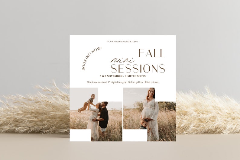 Fall Mini Session Template, Photographer Marketing, Canva (digital ...