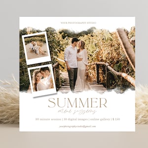 Sommer Mini Session Vorlage, Mini Sessions Vorlage, Fotografie Mini Session, Fotograf Marketing, Urlaub minis, PHOTOSHOP VORLAGE