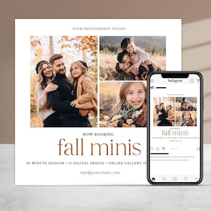 Herbst Mini Session Template - Herbst Mini Session Template - Fotografie Marketing - Herbst Minis - Photoshop Vorlage - Mini Sessions Vorlage