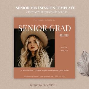 Senior Mini Session Template Senior Template Photography Template ...