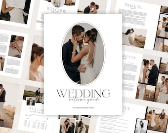 Wedding Photography Guide Template, Pre written Content, Photographer Price List, Pricing Guide  (CANVA)