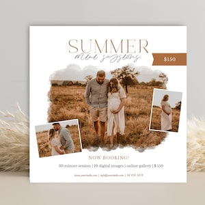 Sommer Mini Session Vorlage, Mini Sessions Vorlage, Fotografie Mini Session, Fotograper Marketing, Urlaub Minis, PHOTOSHOP TEMPLATE