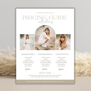 Photography Price Guide Template: Boho Marketing Brochure (Photoshop)