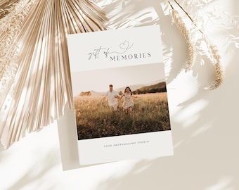 Boho Photography Gift Certificate Canva Template (Digital Download)