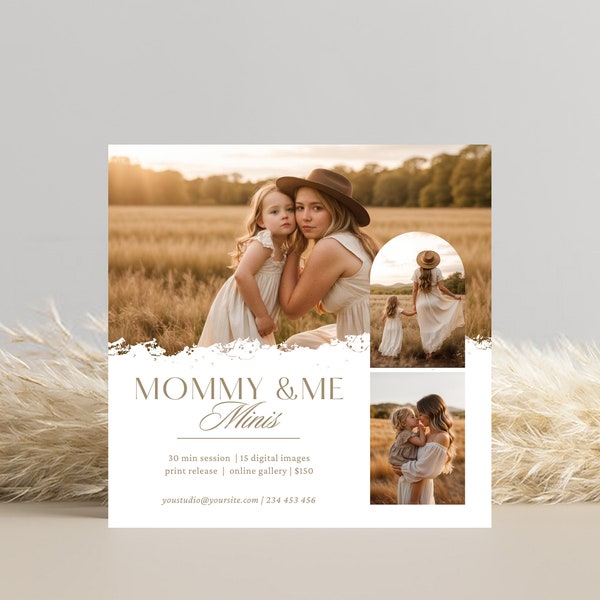Mothers Day Mini Session Template, Mom and Me Mini sessions Template, Mommy and Me Minis Template, Mothers Day Template , CANVA template