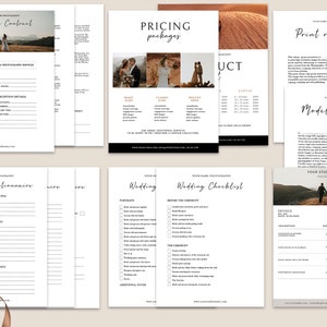 Wedding Photography Contract Template Bundle, Photography Business Forms,Photography Business Forms Set,Photoshop Template, INSTANT DOWNLOAD