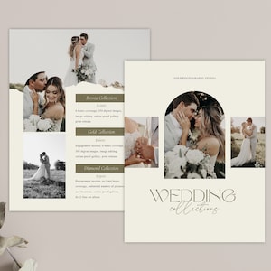 Photography Pricing Guide Template, Wedding Photography Price Guide, Wedding Price List, Wedding Pricing Sheet, PHOTOSHOP & CANVA Template