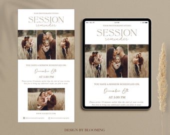 Photography Session Reminder Email Template, Photoshop (PSD)