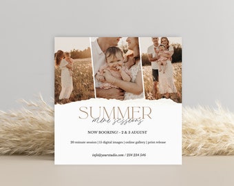 Summer Mini Session Template: Photography Marketing Board (CANVA)